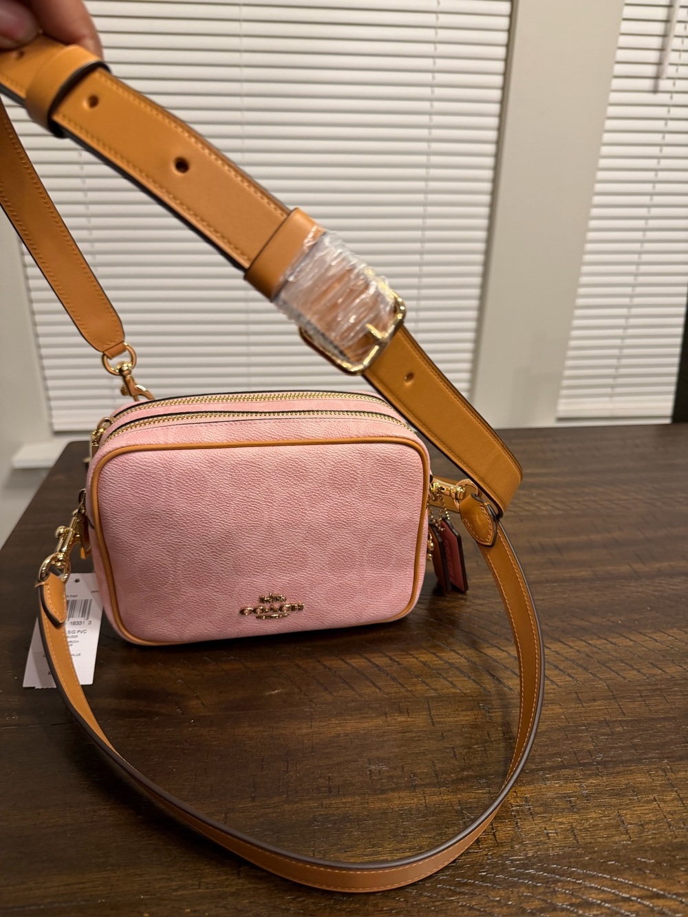 Coach Outlet Mini Carey Crossbody Bag In Signature Canvas With Charms - Picture 6 of 8